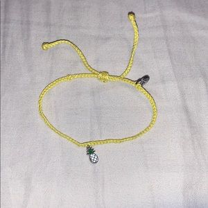 Pura Vida Pineapple Charm Bracelet - Yellow